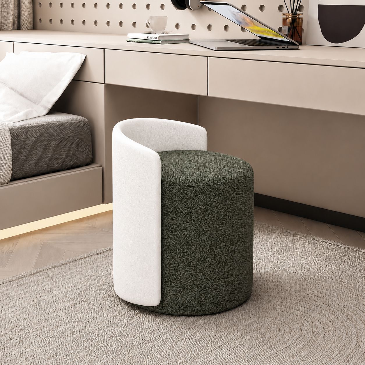 SofaVogue Orbit Ottoman - dark green